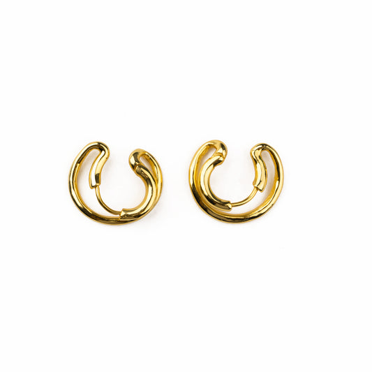 Spiral Gold Hoops