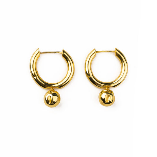 Crushed Bubble Gold Hoops