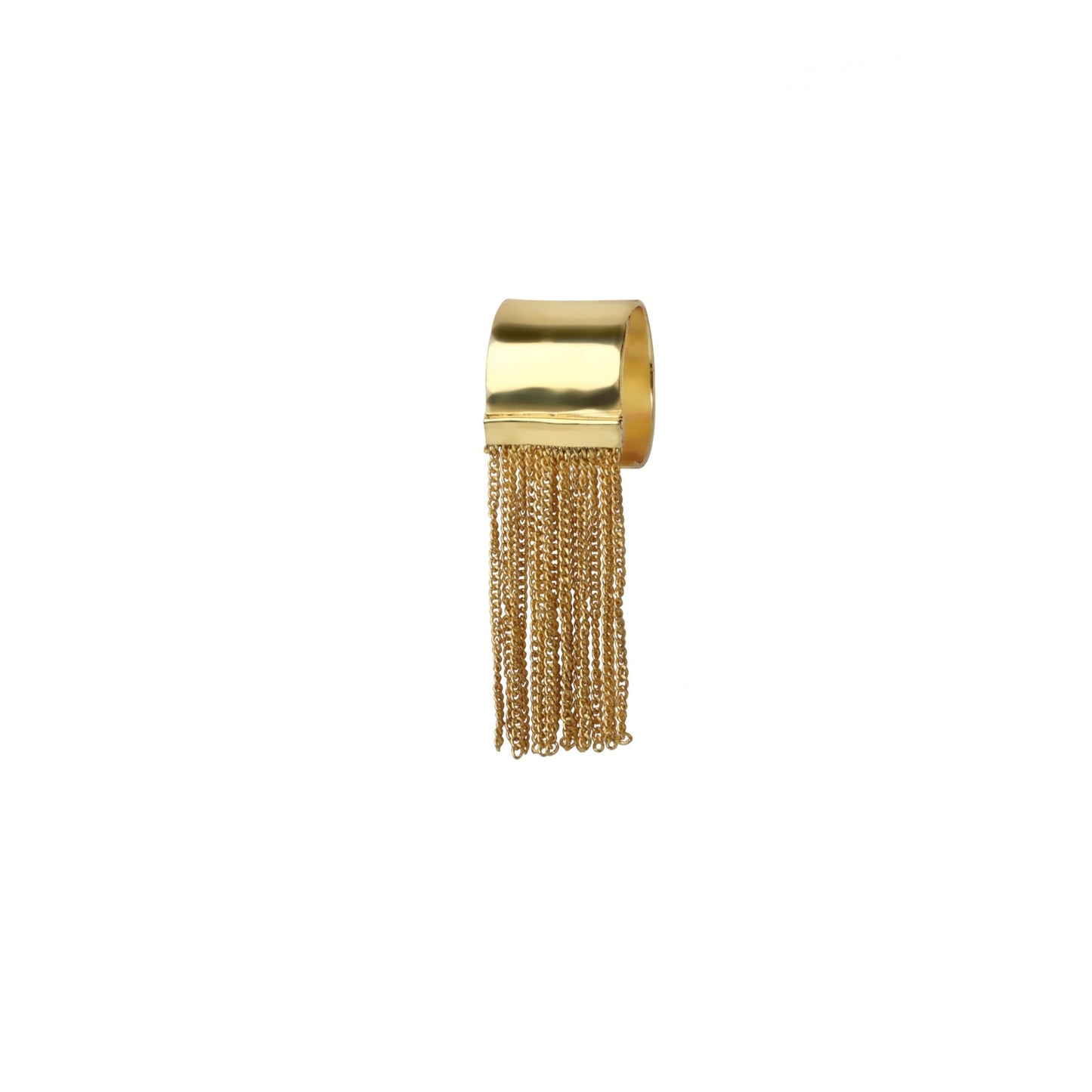 Chain Tassel Cuff Ring