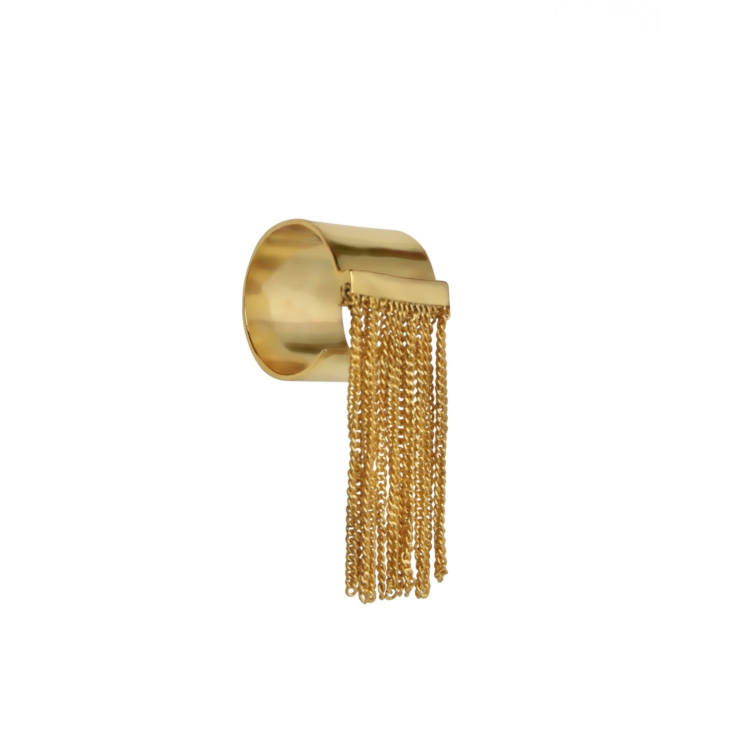 Chain Tassel Cuff Ring